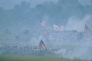 Manassas Battle re-enactment, Civil War, 2004 (photo) by Kenneth Garrett