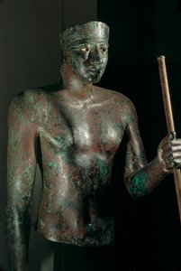 Statue of Pepi I, Copper with Inlaid Eyes of Limestone and Obsidian, from Temple of Herwer, 2002