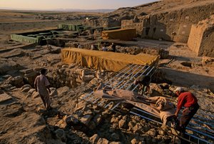 Urkesh, Hurrian Empire, Syria, 2400 BC, Giorgio Buccellati, covering excavations mudbrick walls, 2004