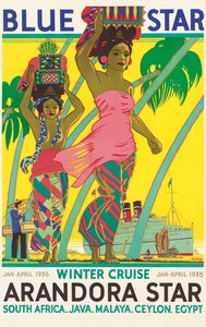 Poster advertising the cruise ship 