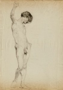 Study of Standing Male Nude by Kenyon Cox