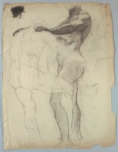 Figure Study for "Jacob Wrestling with the Angel"