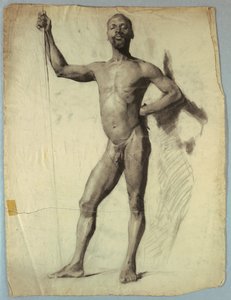 Nude Study of Man with a Staff