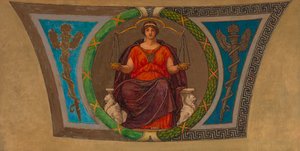 Sketch for Mosaic, Wisconsin State Capital, Justice by Kenyon Cox