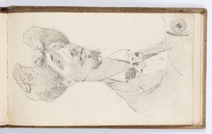 Sketchbook Page: Caricature of Carolus-Duran by Kenyon Cox