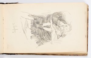 Sketchbook Page: Sleepy by Kenyon Cox