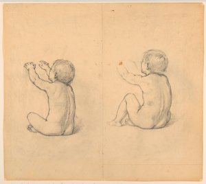 Study for "The Beneficence of the Law," Essex County Courthouse, Newark, NJ by Kenyon Cox