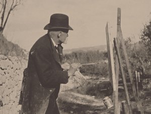 Paul Cézanne painting at Les Lauves, 1906