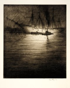 Night Loading by Kerr Eby