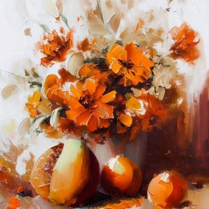 Vibrant Autumn Still Life by Kiarra B