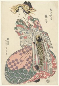 Courtesan from the Ebiya House by Kikugawa Eizan