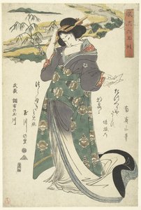 The Chofu Tama River in Musashi Province (series: The Elegant Six Tama Rivers) by Kikugawa Eizan