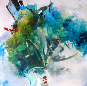 Fluid Bloom Abstract by Kirsten Handelmann