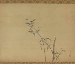 Bamboo stems with branches and foliage, Edo period, 19th century