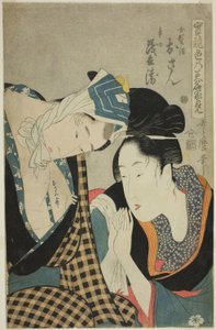 A Test of Skill - the Headwaters of Amorousness: Osan and Mohei by Kitagawa Utamaro