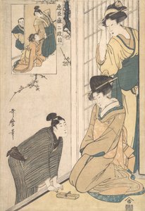 A Young Man at the Side of a House, late 18th-early 19th century by Kitagawa Utamaro