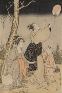 Catching Fireflies Beneath a Willow Tree, c. 1796-1797 by Kitagawa Utamaro