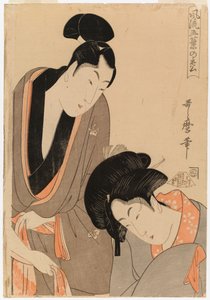 Couple in Love, from the Series Elegant Five-needle Pine by Kitagawa Utamaro