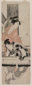 Couple in a Boat by Kitagawa Utamaro