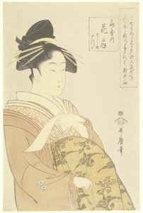 Courtesan Hanao_gi of the O_giya House by Kitagawa Utamaro