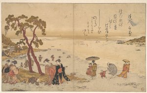 Girls Gathering Shells on the Seashore by Kitagawa Utamaro