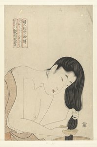 Washing Hair by Kitagawa Utamaro