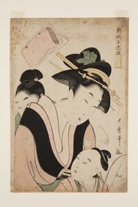 Mother with Two Children by Kitagawa Utamaro