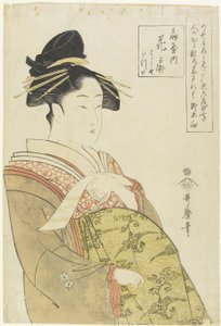 The Courtesan Hanaogi of the Ogiya House, c. 1793-1794 by Kitagawa Utamaro