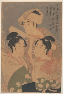The Niwaka Performers by Kitagawa Utamaro