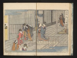 Departing guests by Kitagawa Utamaro