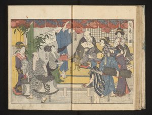 Preparations for the Lantern Festival by Kitagawa Utamaro