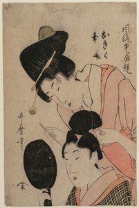 The Lovers Okiku and Kozuke (from the series An Elegant Comparison of Charming Features) by Kitagawa Utamaro II