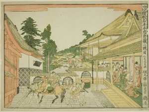 Act II, from the series Perspective Pictures of the Storehouse of Loyal Retainers by Kitao Masayoshi