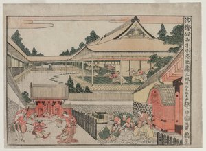 Chushingura: Act III from the series Perspective Pictures for The Treasure House of Loyalty, c. 17 by Kitao Masayoshi
