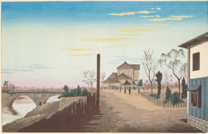 Rising Sun from the Bandai Bridge by Kiyochika Kobayashi