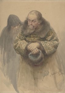 Two Russian Men, 1904 by Klavdi Vasilevich Lebedev