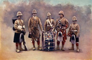 Private, Drummers, Piper, and Bugler - The Black Watch