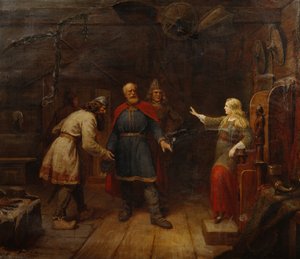 Harald Proposes to Gyda by Knud Bergslien