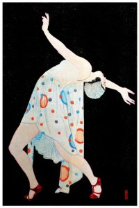Art Deco Moga or Modern Girl Dancing by Kobayakawa Kiyoshi