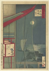 The Moon at Shinagawa by Kobayashi Kiyochika
