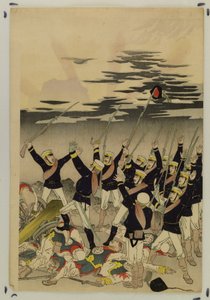 The Sun Rises Over a Japanese Victory (The Fall of Pyongyang) by Kobayashi Kiyochika
