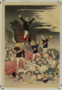 The Sun Rises Over a Japanese Victory (The Fall of Pyongyang) by Kobayashi Kiyochika