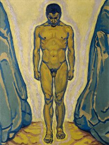 Standing Male Nude Between Rocks, c. 1915 by Koloman Moser