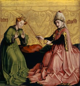 Esther before Ahasuerus, Mirror of Human Salvation altarpiece, inner side
