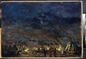 The Polovtsian Camp - Stage Design for the Opera Prince Igor by Alexander Borodin by Konstantin Alekseevich Korovin