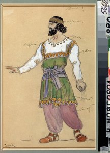 Costume Design for the Opera Snowstorm by G. Sviridov by Konstantin Alekseevich Korovin