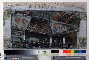 Stage Design for the Ballet The Golden Fish by L. Minkus by Konstantin Alekseevich Korovin