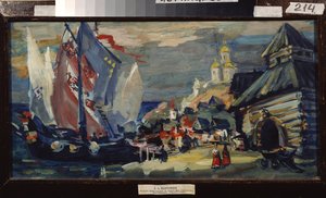 Stage Design for the Opera Sadko by N. Rimsky-Korsakov by Konstantin Alekseevich Korovin