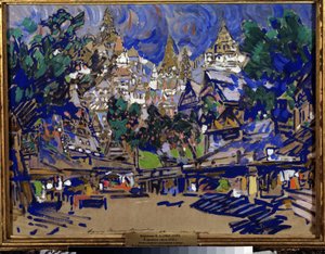 Stage Design for the Opera The Golden Cockerel by N. Rimsky Korsakov