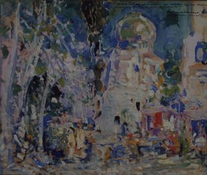 Stage Design for the Ballet The Scarlet Pimpernel by F. Hartman, 1911 by Konstantin Alekseevich Korovin